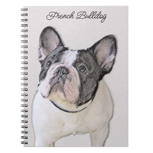 French Bulldog Brindle Pied Painting _ Dog Art Notebook