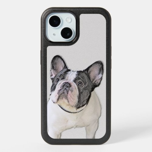 French Bulldog Brindle Pied Painting _ Dog Art O iPhone 15 Case