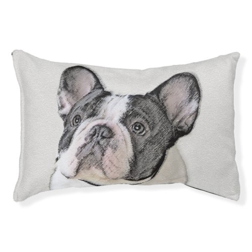 French Bulldog Brindle Pied Painting _ Dog Art Pet Bed