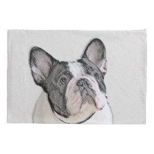 French Bulldog (Brindle Pied) Painting - Dog Art Pillow Case