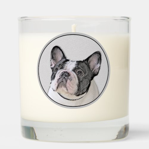 French Bulldog Brindle Pied Painting _ Dog Art Scented Candle