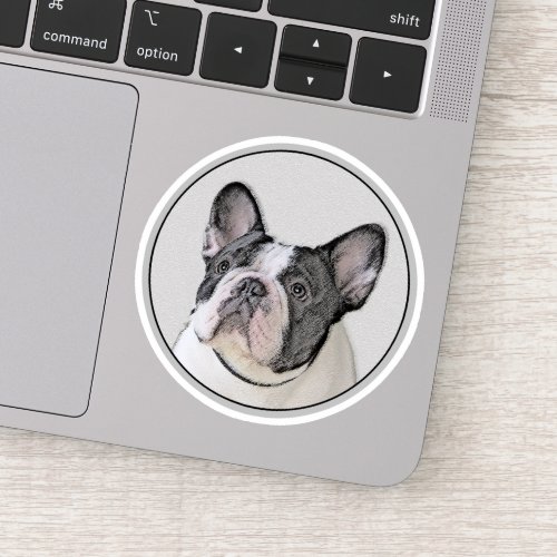 French Bulldog Brindle Pied Painting _ Dog Art Sticker