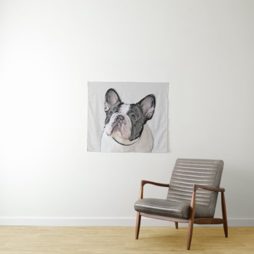 French Bulldog Brindle Pied Painting _ Dog Art Tapestry