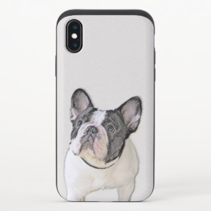 French Bulldog (Brindle Pied) Painting - Dog Art iPhone X Slider Case