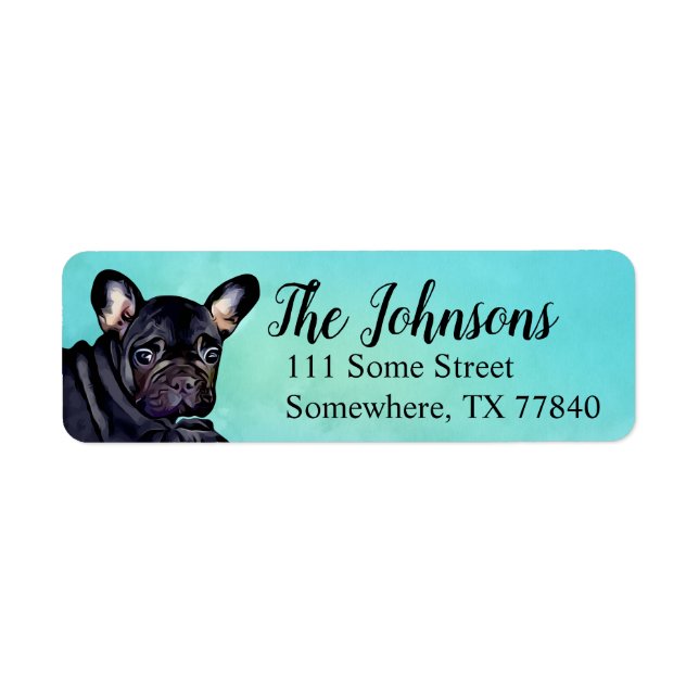French Bulldog Bull Dog Address Labels (Front)