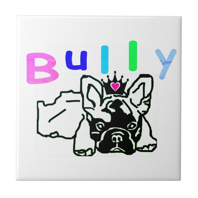 French Bulldog Bully French Bulldog Ceramic Tile (Front)