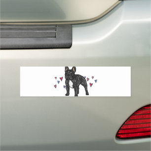 "French Bulldog" bumper car magnet. Magnet