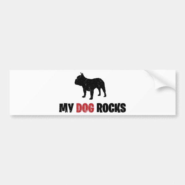 French Bulldog Bumper Sticker (Front)