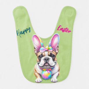 French Bulldog Bunny Easter Bulldogge Baby Bib