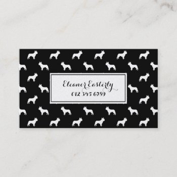 French Bulldog Business Card - Black And Gold by SilhouettePets at Zazzle