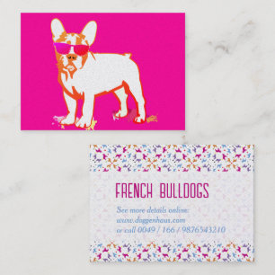 French Bulldog Business Card with Sunglasses