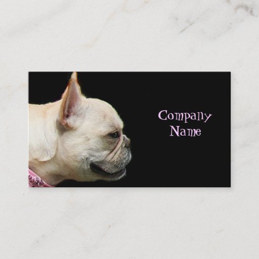 Customizable French Bulldog business cards