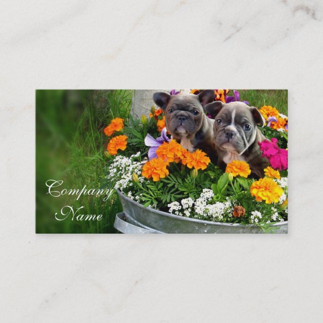 French Bulldog business cards (Front)