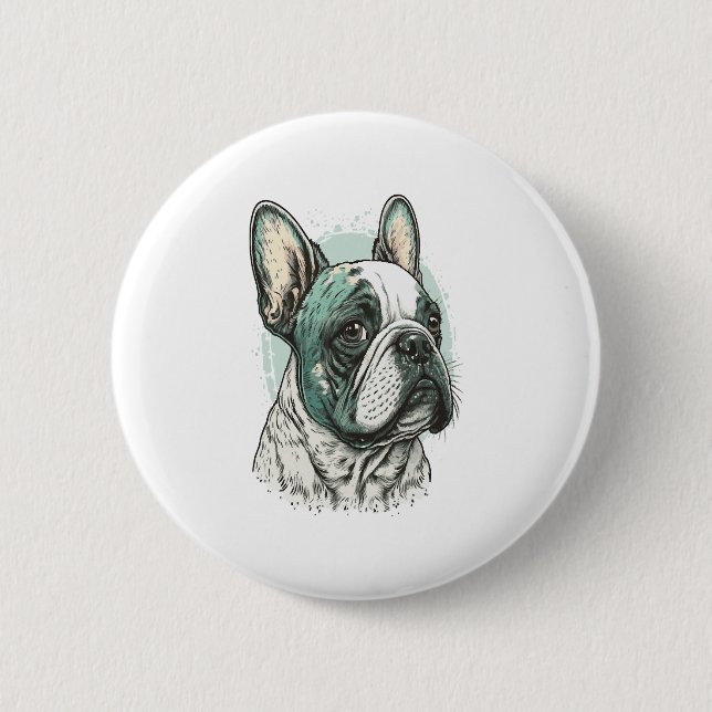 French bulldog button (Front)
