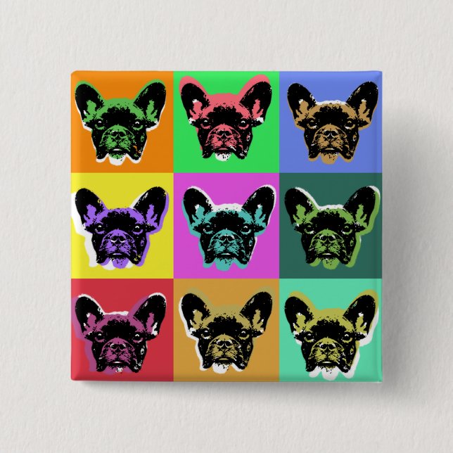 French bulldog button (Front)