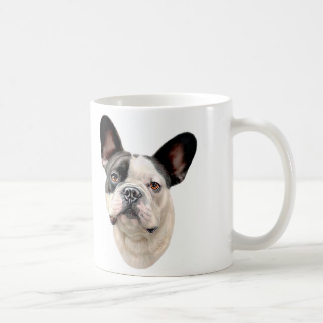 French Bulldog BW Bust Coffee Mug (Right)