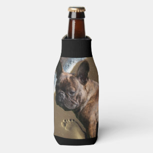 French Bulldog by the Sea Bottle Cooler