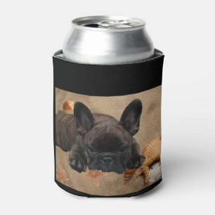 French Bulldog by the Sea Can Cooler