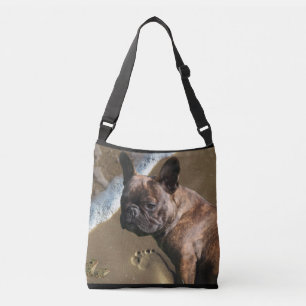 French Bulldog by the Sea Crossbody Bag
