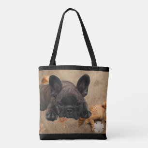 French Bulldog by the Sea Tote Bag
