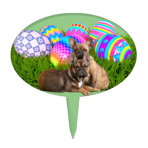 French Bulldog Cake Topper Easter
