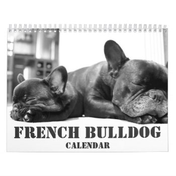 French Bulldog Calendar 2024 Black And White by online_store at Zazzle