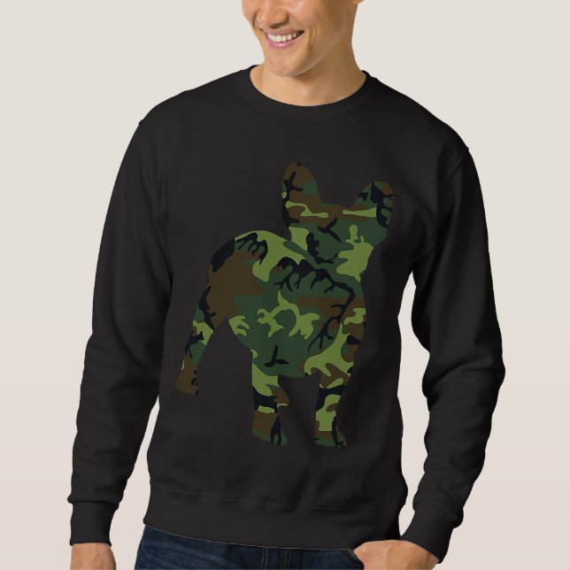 French Bulldog Camouflage Dog Camo 31 Sweatshirt (Front)