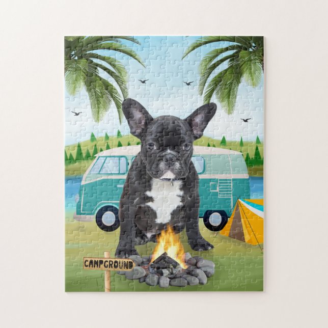 French Bulldog Camping  Jigsaw Puzzle (Vertical)