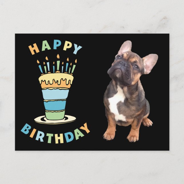 French Bulldog candles Postcard (Front)