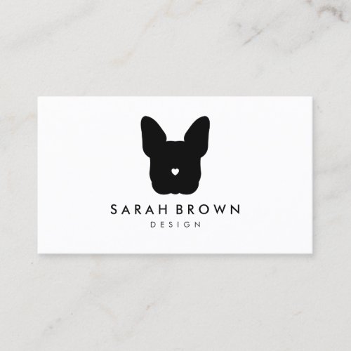 French BullDog Canine puppy pet sitter walker Business Card