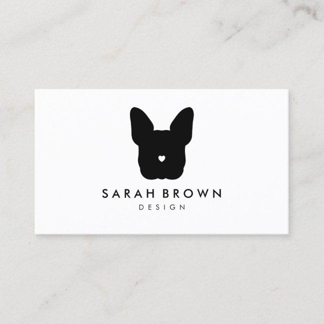French BullDog Canine puppy pet sitter walker Business Card