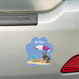 French Bulldog Car Magnet On Tour