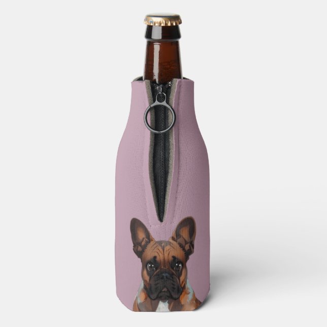 French Bulldog Cartoon French Bulldog Bottle Cooler (Bottle Back)