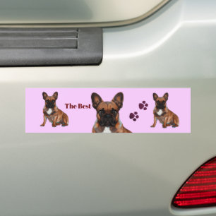 French Bulldog Cartoon French Bulldog Bumper Sticker