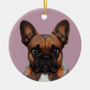 French Bulldog Cartoon French Bulldog Ceramic Ornament