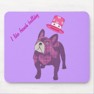 French Bulldog Cartoon French Bulldog Mouse Pad