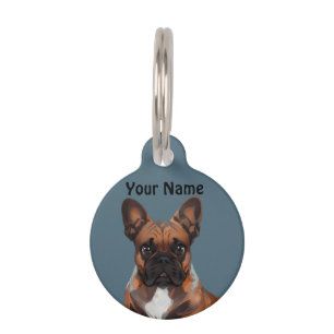 French Bulldog Cartoon French Bulldog Pet ID Tag