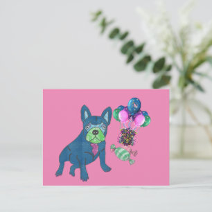 French Bulldog Cartoon French Bulldog Postcard