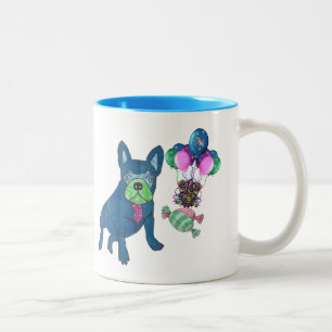 French Bulldog Cartoon French Bulldog Two-Tone Coffee Mug