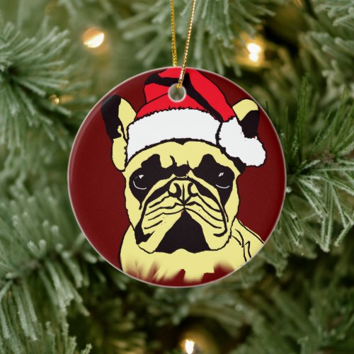 French Bulldog Cartoon Ornament