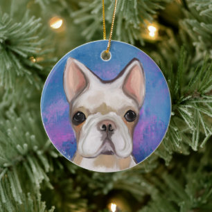 FRENCH BULLDOG CERAMIC ORNAMENT