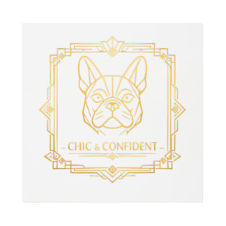 French Bulldog Chic Metal Wall Art