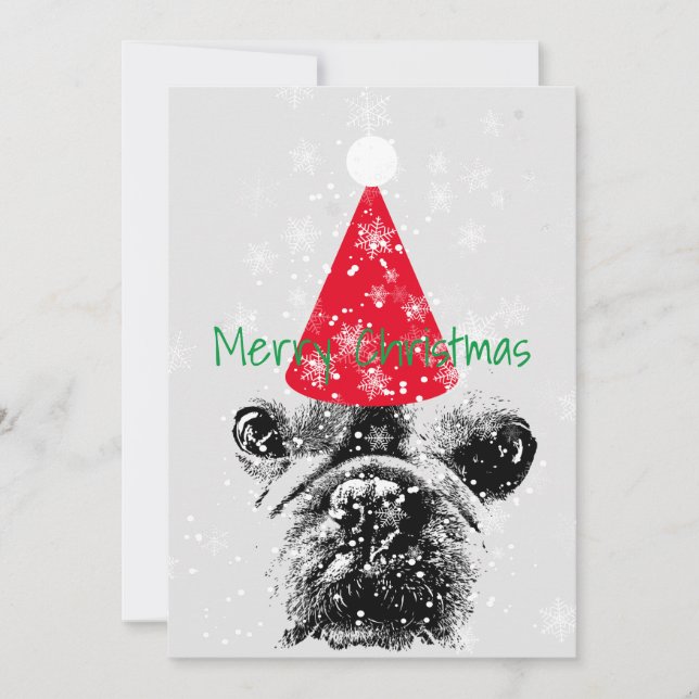 French Bulldog Christma Card (Front)