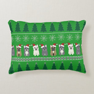 French Bulldog Christmas Accent Pillow