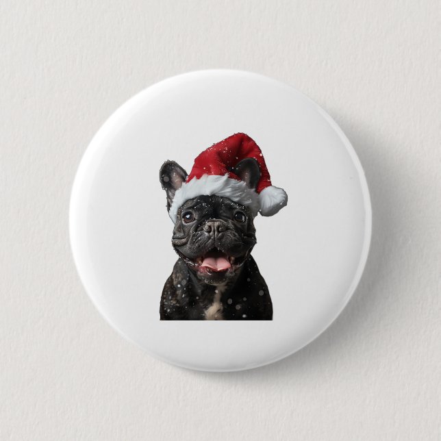 French Bulldog Christmas  Button (Front)