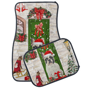 French Bulldog Christmas Car Floor Mat