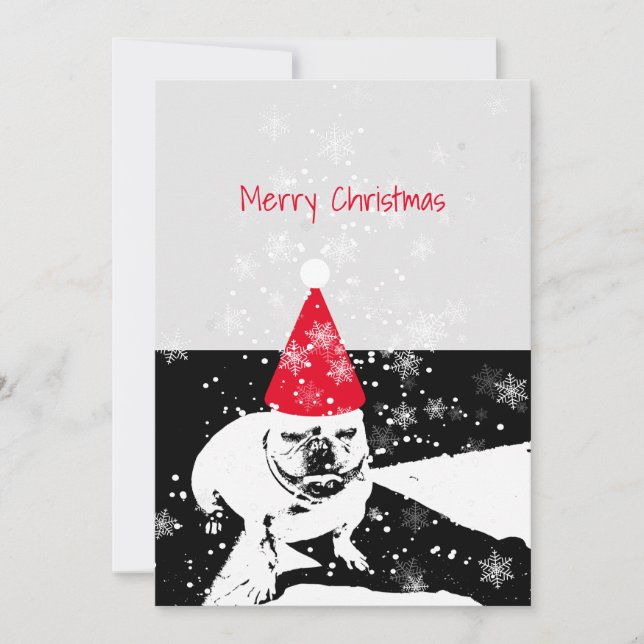 French bulldog christmas Card (Front)