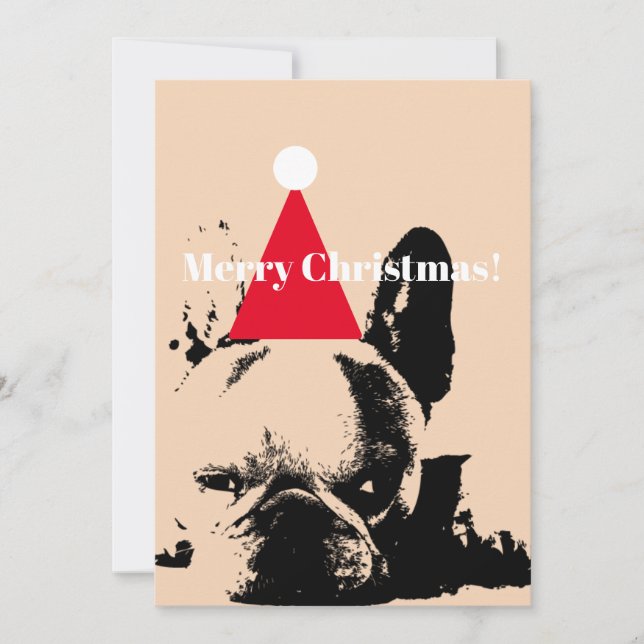 French bulldog Christmas card (Front)