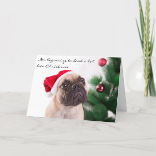 French Bulldog Christmas Card