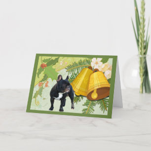 French Bulldog Christmas Card Bells